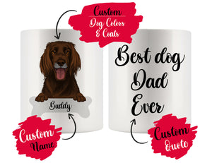 Personalized German Longhaired Pointer Dog Mom Dad Mug, Best Dog Owner Gift