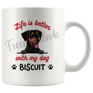 Personalized German Pinscher Dog Mom Dad Mug, Custom Dog's Name Gift