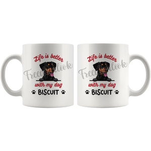 Personalized German Pinscher Dog Mom Dad Mug, Custom Dog's Name Gift