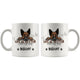 Personalized German Shepherd 2 Dog Mom Dad Mug, Custom Dog's Name Gift