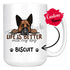 Personalized German Shepherd 2 Dog Mom Dad Mug, Custom Dog's Name Gift