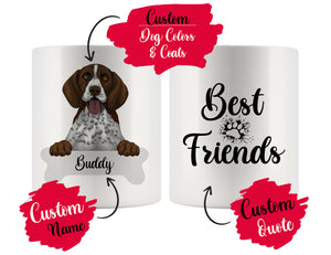 Personalized German Shorthaired Pointer Dog Rescue Mom Dad Mug, Dog Owner Gift
