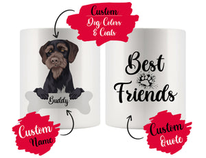 Personalized German Wirehaired Pointer Dog Rescue Mom Dad Mug, Dog Owner Gift