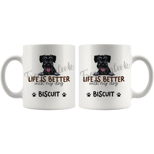 Personalized Giant Schnauzer Dog Mom Dad Mug, Custom Dog's Name Gift