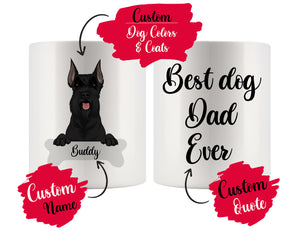 Personalized Giant Schnauzer Dog Mom Dad Mug, Best Dog Owner Gift