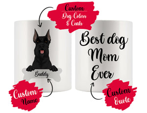 Personalized Giant Schnauzer Dog Mom Dad Mug, Best Dog Owner Gift