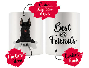 Personalized Giant Schnauzer Dog Rescue Mom Dad Mug, Best Dog Owner Gift