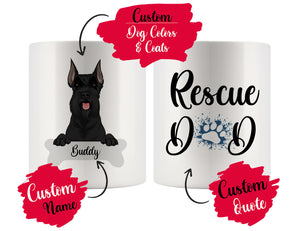 Personalized Giant Schnauzer Dog Rescue Mom Dad Mug, Best Dog Owner Gift