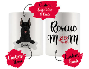 Personalized Giant Schnauzer Dog Rescue Mom Dad Mug, Best Dog Owner Gift