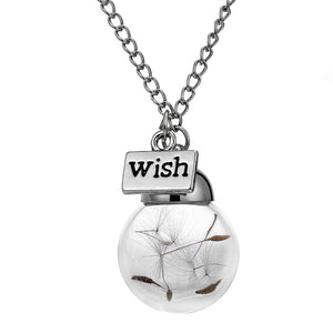 Glass Bottle Wish Necklace - Freedom Look