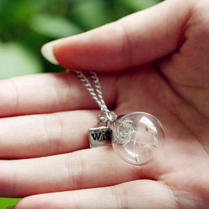 Glass Bottle Wish Necklace - Freedom Look
