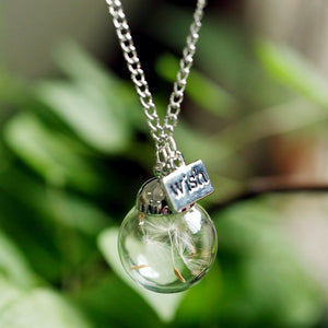Glass Bottle Wish Necklace - Freedom Look