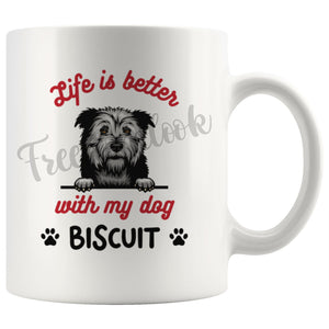 Personalized Glen of Imaal Terrier Dog Mom Dad Mug, Custom Dog's Name Gift