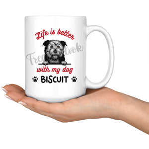 Personalized Glen of Imaal Terrier Dog Mom Dad Mug, Custom Dog's Name Gift