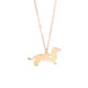 Lovely Gold & Silver Dachshund Necklace - Freedom Look