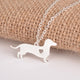 Lovely Gold & Silver Dachshund Necklace - Freedom Look