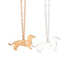Lovely Gold & Silver Dachshund Necklace - Freedom Look
