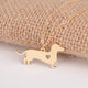 Lovely Gold & Silver Dachshund Necklace - Freedom Look