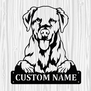Personalized Goldador Metal Sign, Dog Owner Wall Art, Memorial Gift