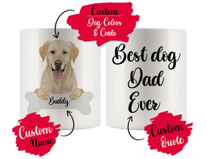 Personalized Goldador Dog Mom Dad Mug, Best Dog Owner Gift