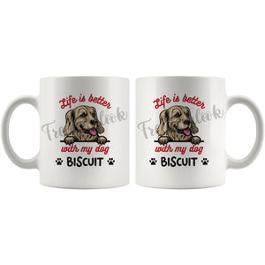 Personalized Golden Retriever Dog Mom Dad Mug, Custom Dog's Name Gift