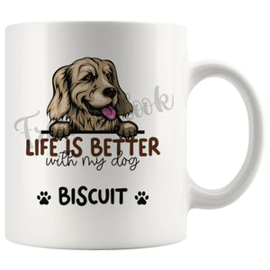 Personalized Golden Retriever Dog Mom Dad Mug, Custom Dog's Name Gift