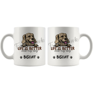 Personalized Golden Retriever Dog Mom Dad Mug, Custom Dog's Name Gift