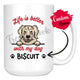 Personalized Golden Retriever 2 Dog Mom Dad Mug, Custom Dog's Name Gift
