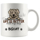 Personalized Golden Retriever 2 Dog Mom Dad Mug, Custom Dog's Name Gift