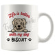 Personalized Golden Retriever 2 Dog Mom Dad Mug, Custom Dog's Name Gift