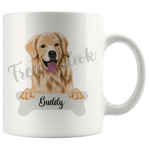 Personalized Golden Retriever Dog Mom Dad Mug, Funny Dog Owner Gift