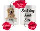 Personalized Golden Retriever Dog Mom Dad Mug, Best Dog Owner Gift