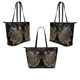 Golden Sea Turtle Large PU Leather Tote - Freedom Look