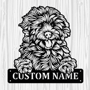 Personalized Goldendoodle Metal Sign, Dog Owner Wall Art, Memorial Gift