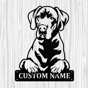 Personalized Great Dane Metal Sign, Dog Owner Wall Art, Memorial Gift