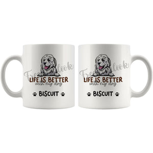 Personalized Great Pyreness Dog Mom Dad Mug, Custom Dog's Name Gift