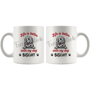 Personalized Great Pyreness Dog Mom Dad Mug, Custom Dog's Name Gift