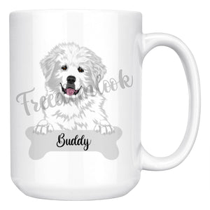 Personalized Great Pyrenees Dog Mom Dad Mug, Funny Dog Owner Gift
