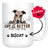 Personalized Greyhound Dog Mom Dad Mug, Custom Dog's Name Gift
