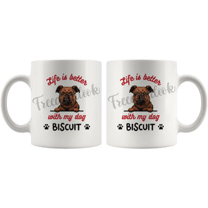 Personalized Griffon Bruxellois Dog Mom Dad Mug, Custom Dog's Name Gift