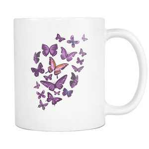 Purple Butterflies Mug (11 oz) - Freedom Look