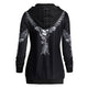 Skull Print Hoodie with Angel Wings - Freedom Look
