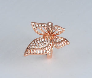 Beautiful Butterfly Rings With Austrian Crystals - Freedom Look
