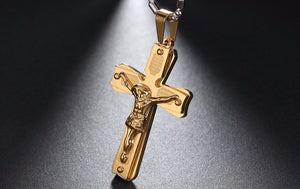 Gold and Silver Jesus Necklace - Freedom Look