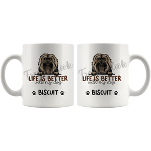 Personalized Havanese Dog Mom Dad Mug, Custom Dog's Name Gift