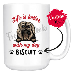 Personalized Havanese Dog Mom Dad Mug, Custom Dog's Name Gift