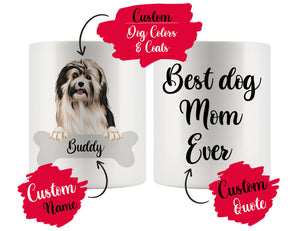 Personalized Havanese Dog Mom Dad Mug, Best Dog Owner Gift
