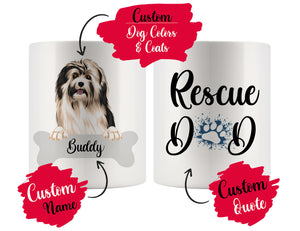 Personalized Havanese Dog Rescue Mom Dad Mug, Best Dog Owner Gift