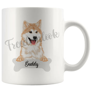 Personalized Hokkaido Dog Mom Dad Mug, Funny Dog Owner Gift