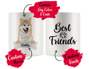 Personalized Hokkaido Dog Rescue Mom Dad Mug, Best Dog Owner Gift